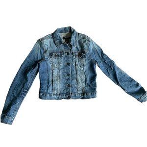 JOE FRESH WOMENS DISTRESSED JEAN JACKET
